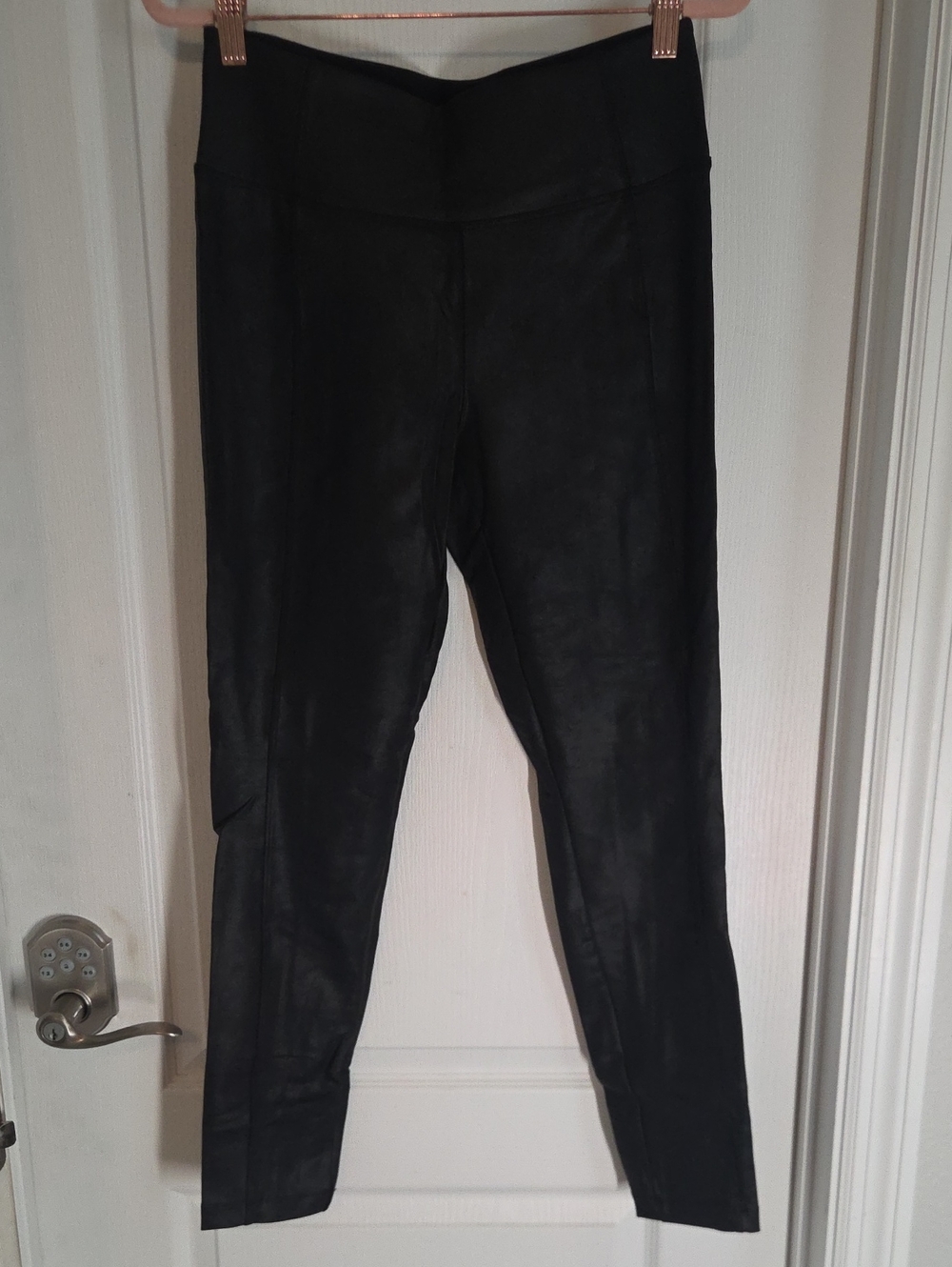 Athleta Black Faux Leather High-Rise Leggings